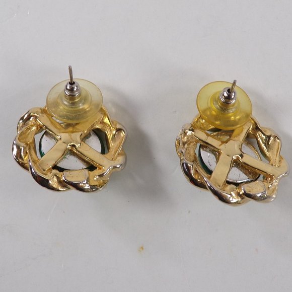 Fashion Jewelry Earrings Lot - 5 Pairs, 2 Single: Gold Tone Swirl, Hoop, Costume - Picture 4 of 11
